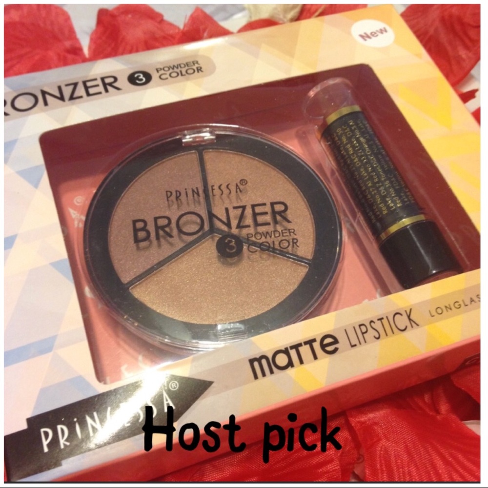 Bronzer+matte lipstick